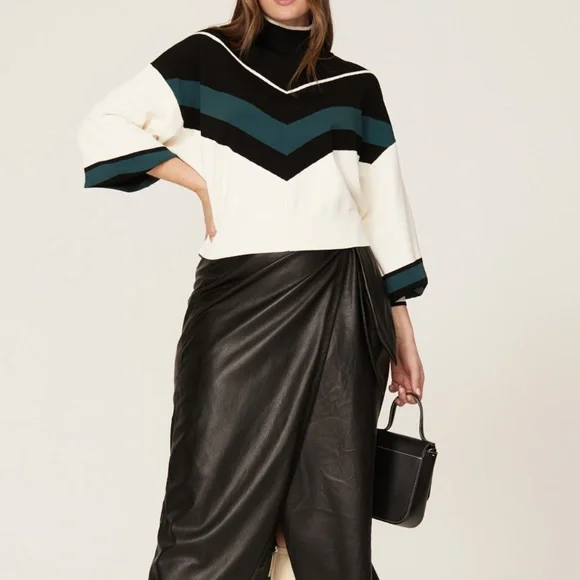 Tanya Taylor Kyra Turtleneck Sweater 1X - Picture 3 of 5